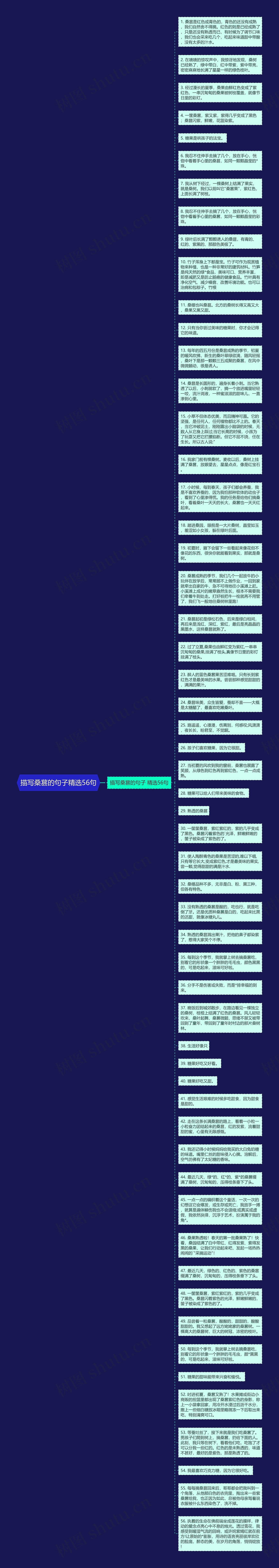 描写桑葚的句子精选56句思维导图高清图 描写桑葚的句子精选56句思维导图