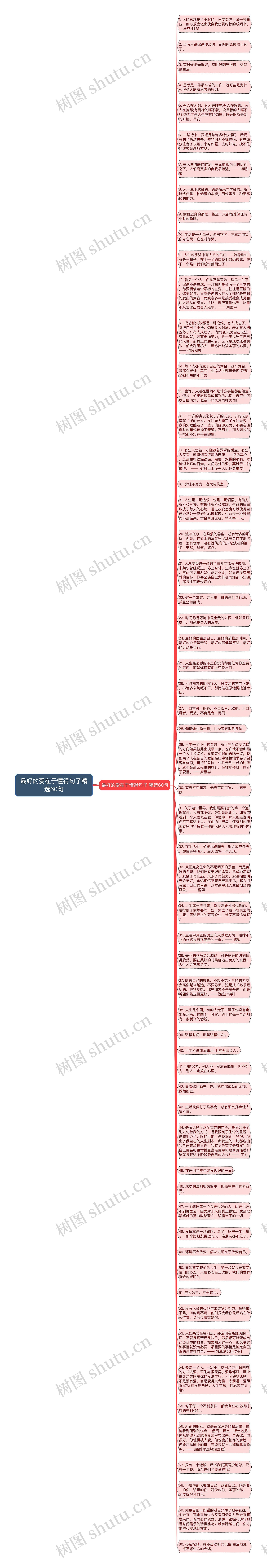 最好的爱在于懂得句子精选60句思维导图