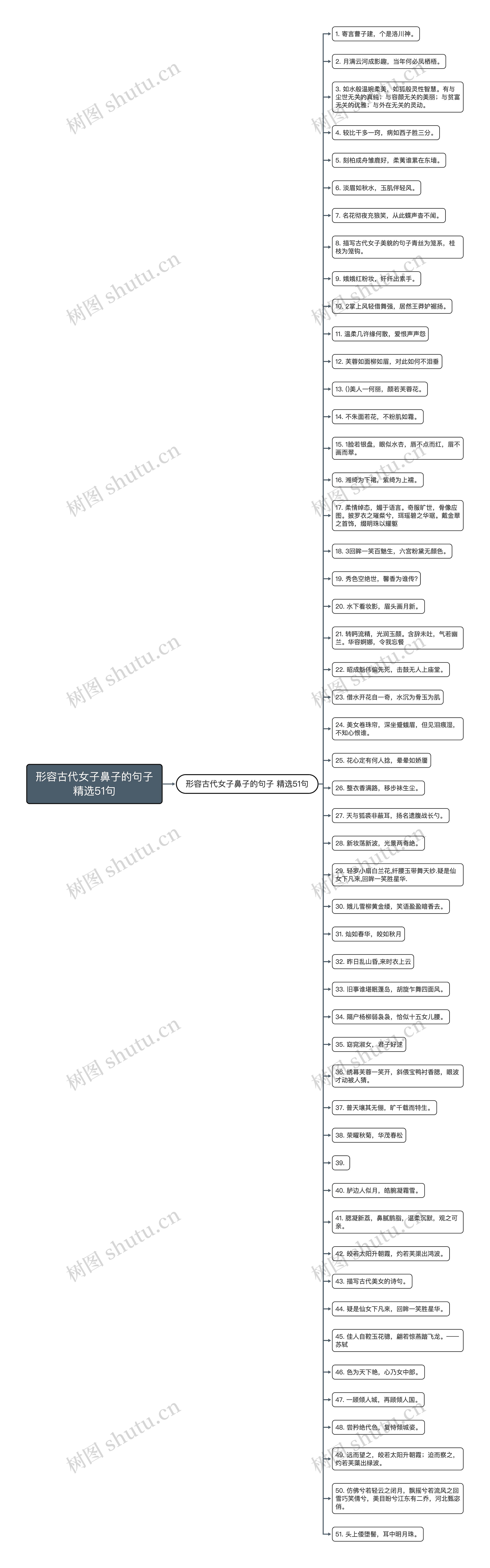 形容古代女子鼻子的句子精选51句