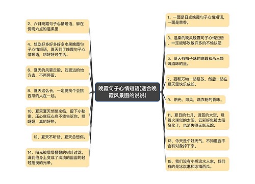 晚霞句子心情短语(适合晚霞风景图的说说)