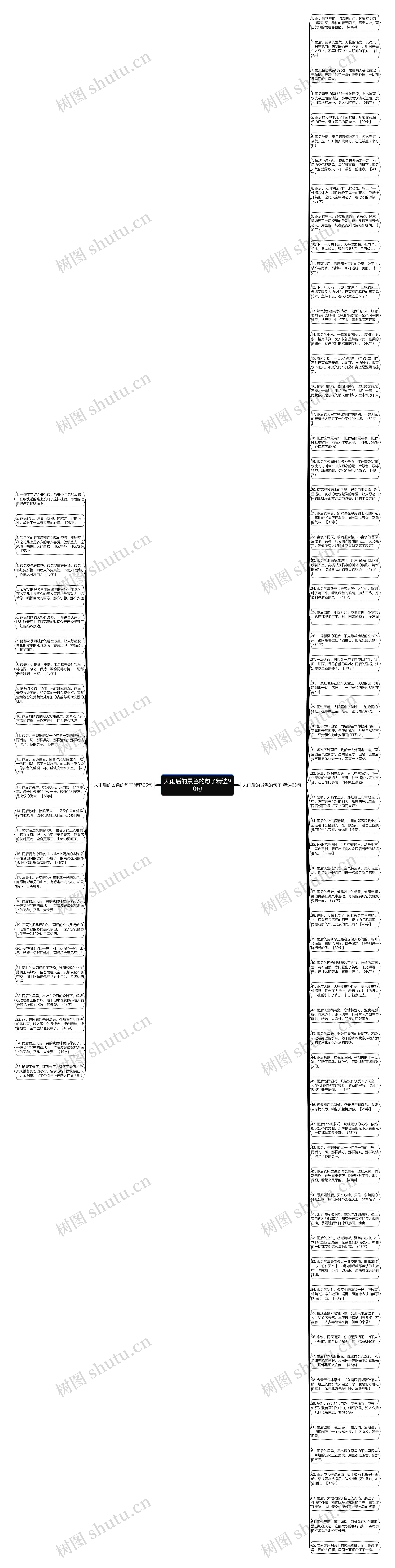 大雨后的景色的句子精选90句思维导图