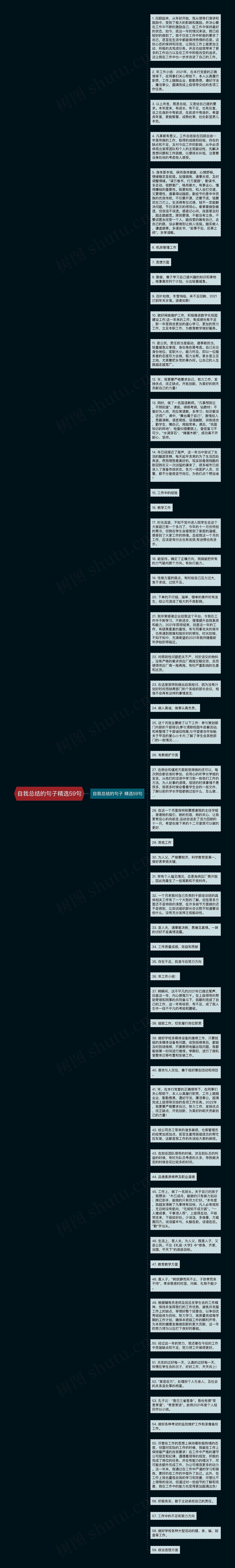 自我总结的句子精选59句思维导图