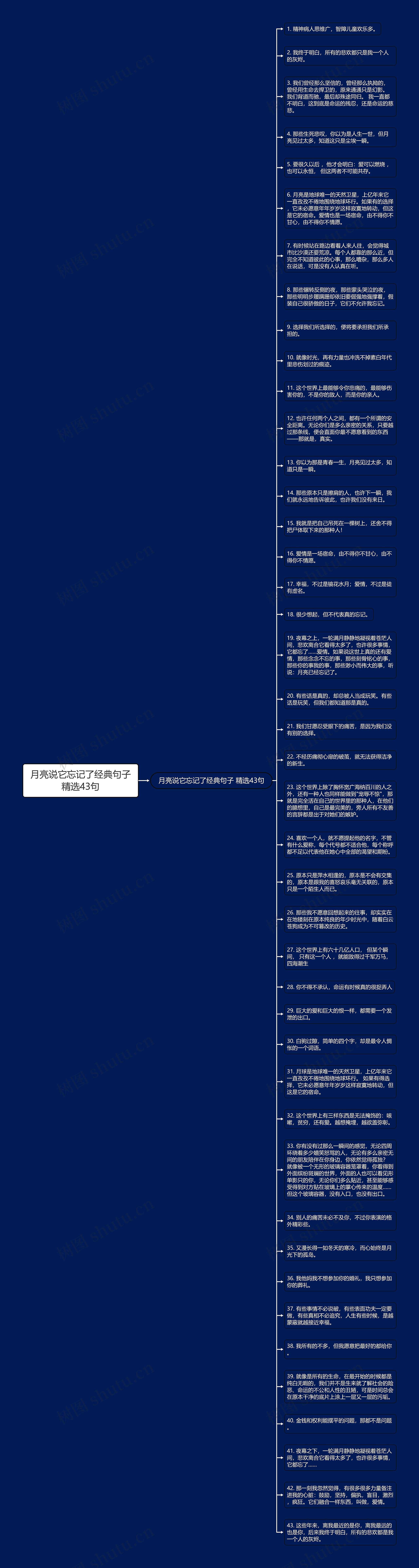 月亮说它忘记了经典句子精选43句思维导图