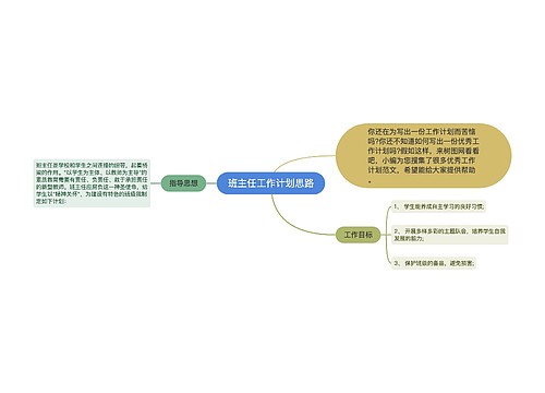 班主任工作计划思路