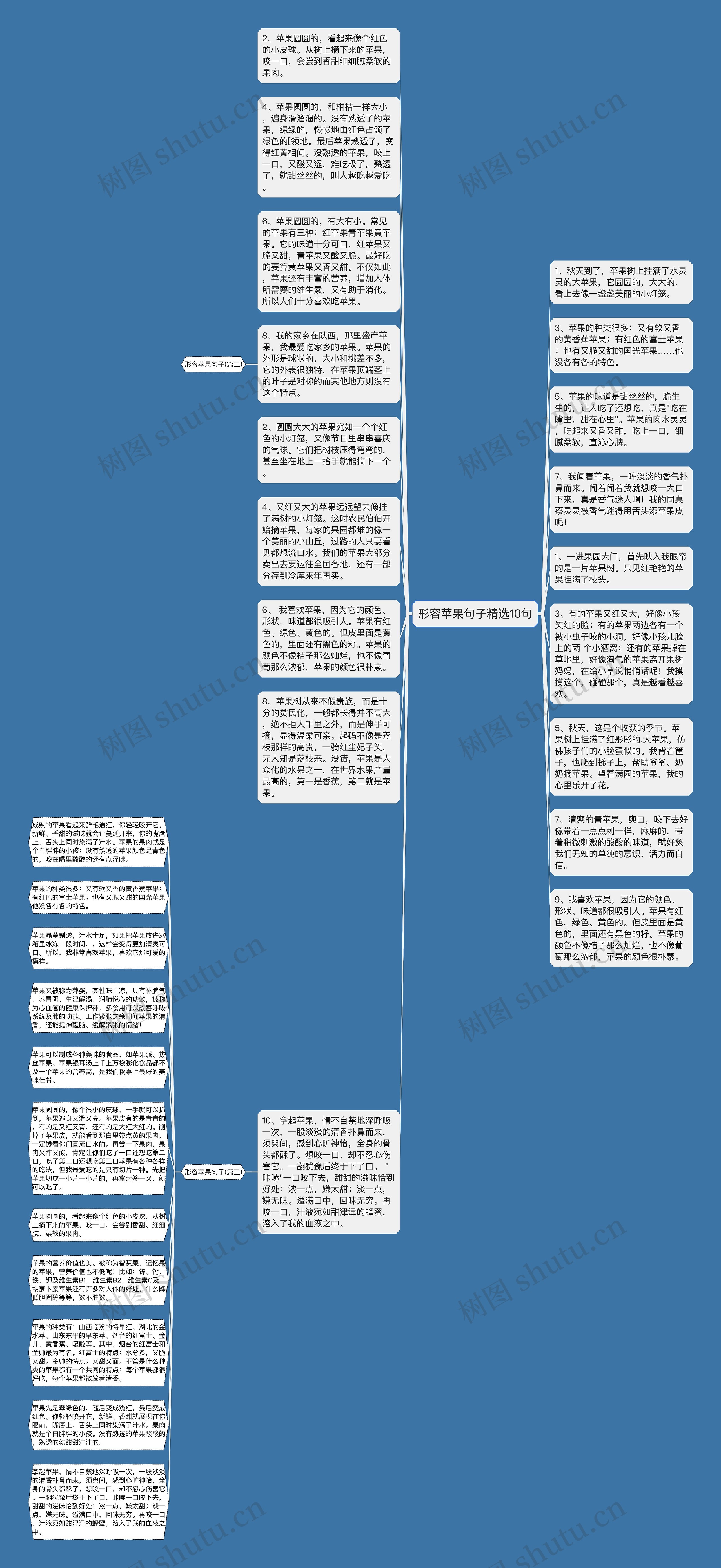 形容苹果句子精选10句思维导图