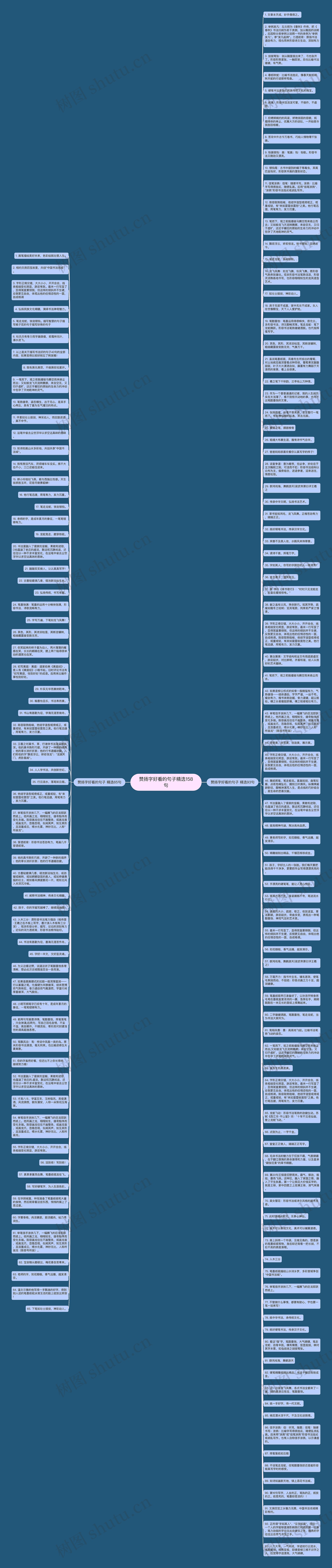 赞扬字好看的句子精选158句思维导图