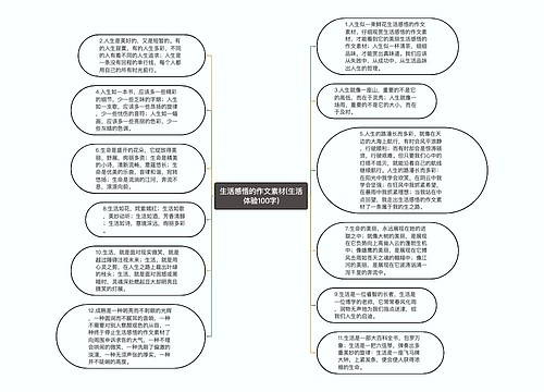 生活感悟的作文素材(生活体验100字)