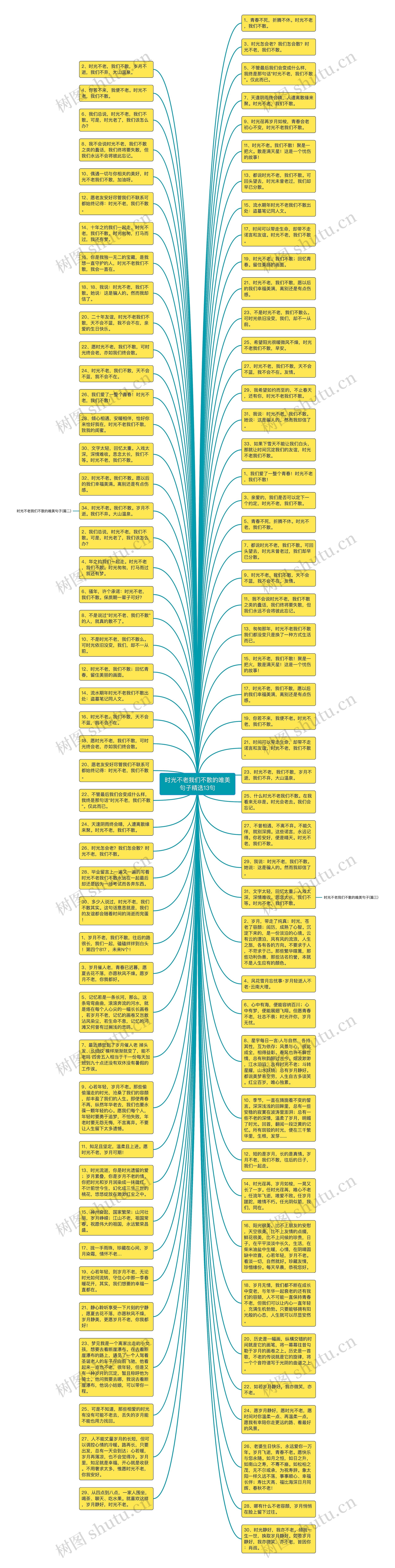 时光不老我们不散的唯美句子精选13句思维导图