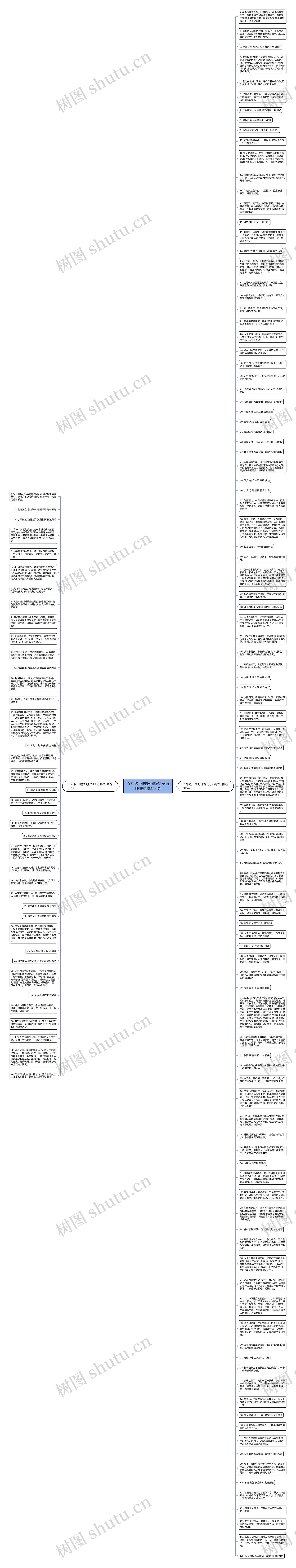 五年级下的好词好句子有哪些精选144句思维导图
