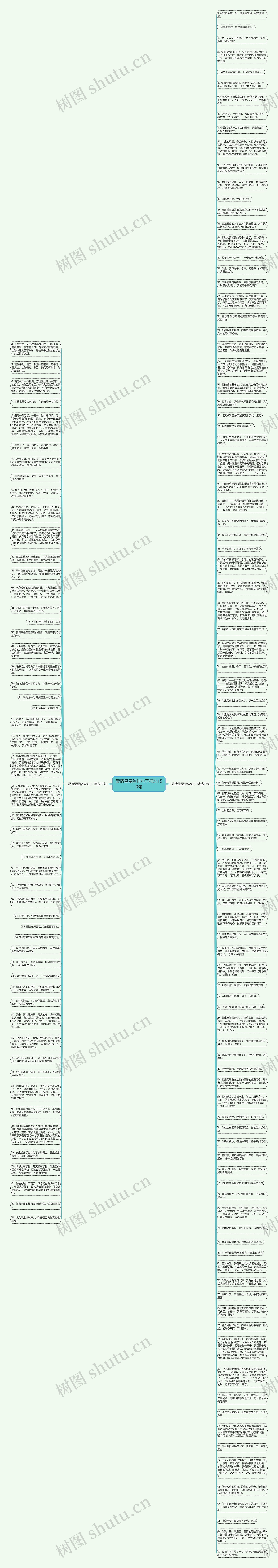 爱情星星陪伴句子精选150句思维导图