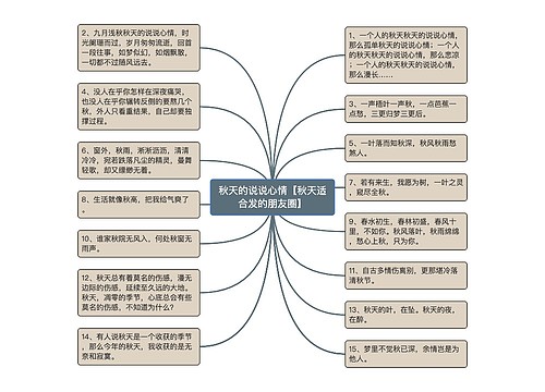 秋天的说说心情【秋天适合发的朋友圈】