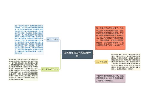 业务员年终工作总结及计划