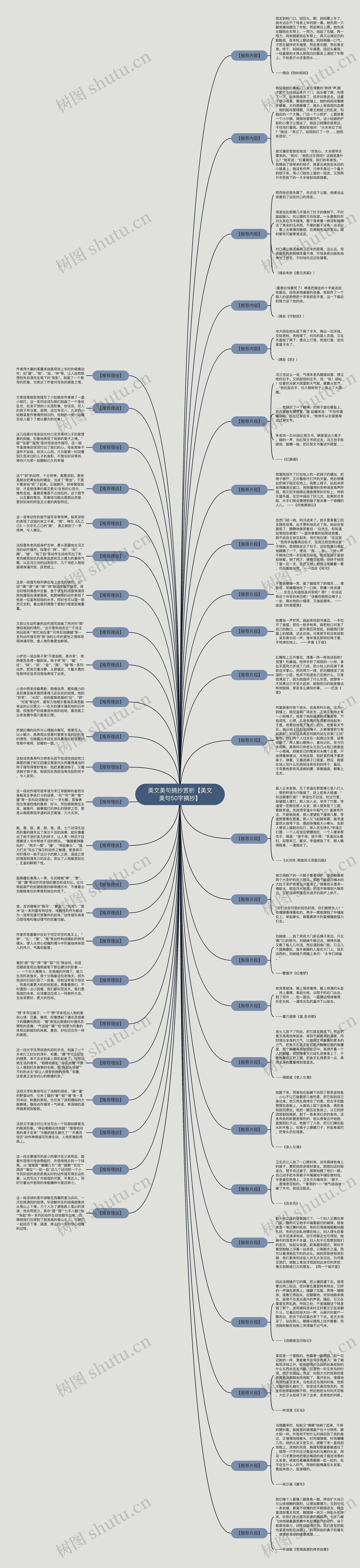 美文美句摘抄赏析【美文美句50字摘抄】思维导图