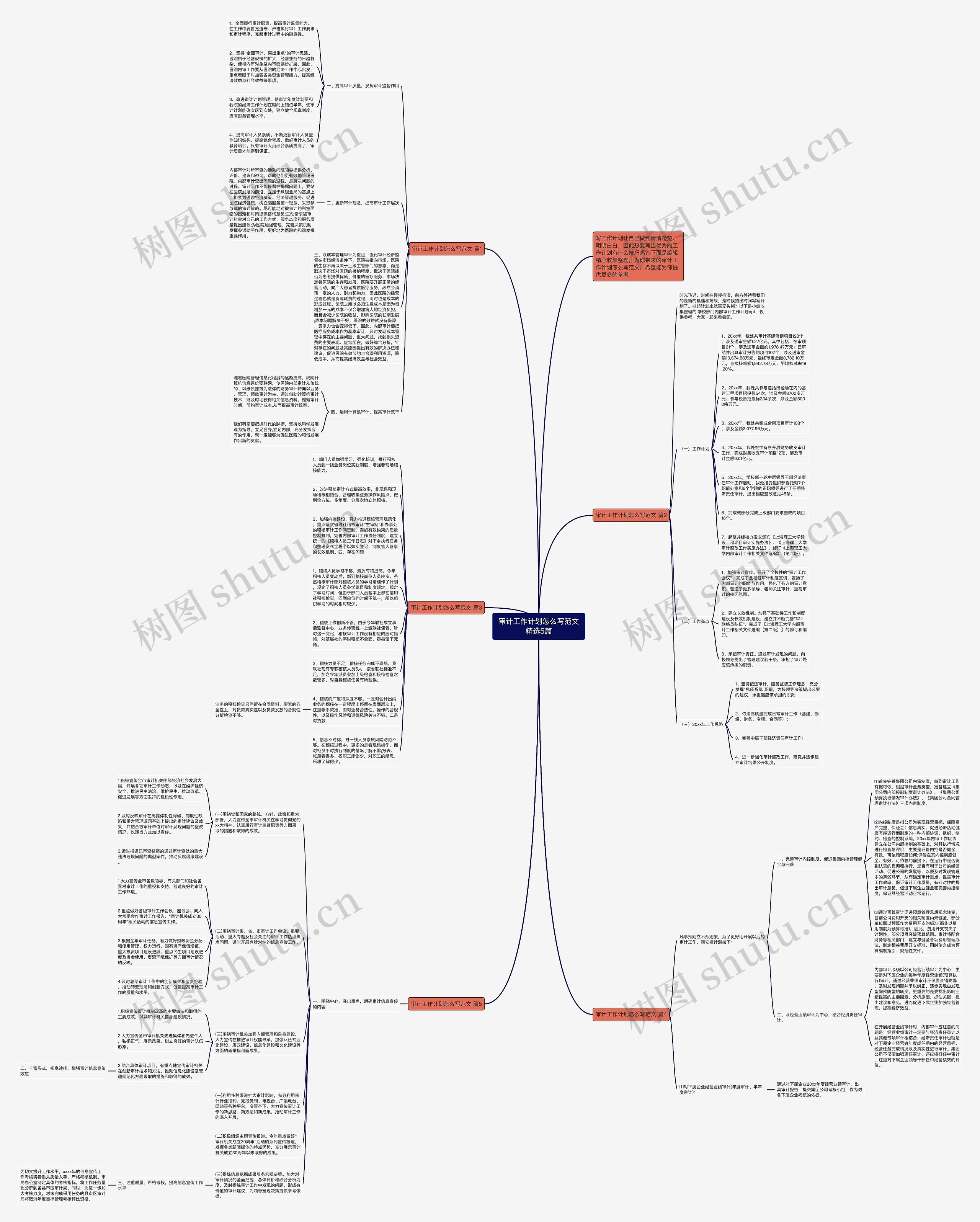 审计工作计划怎么写范文精选5篇