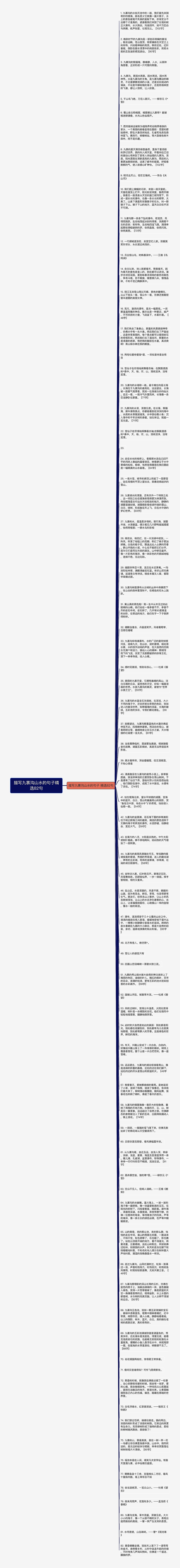 描写九寨沟山水的句子精选82句