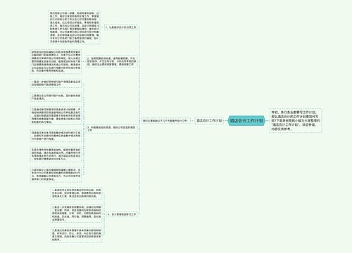 酒店会计工作计划