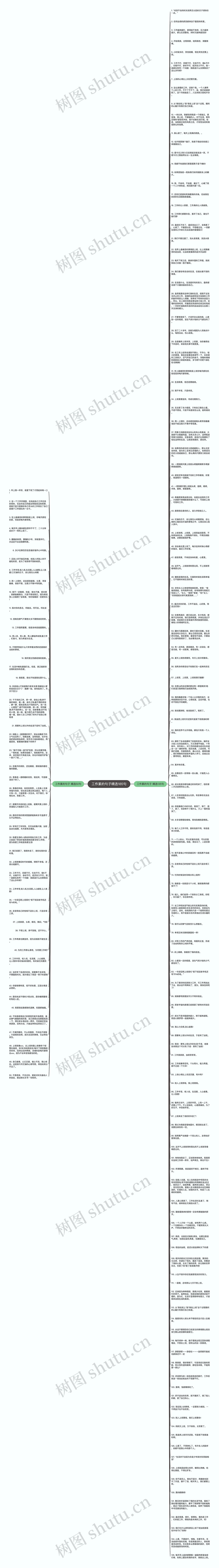 工作累的句子精选185句思维导图高清图 工作累的句子精选185句思维导图