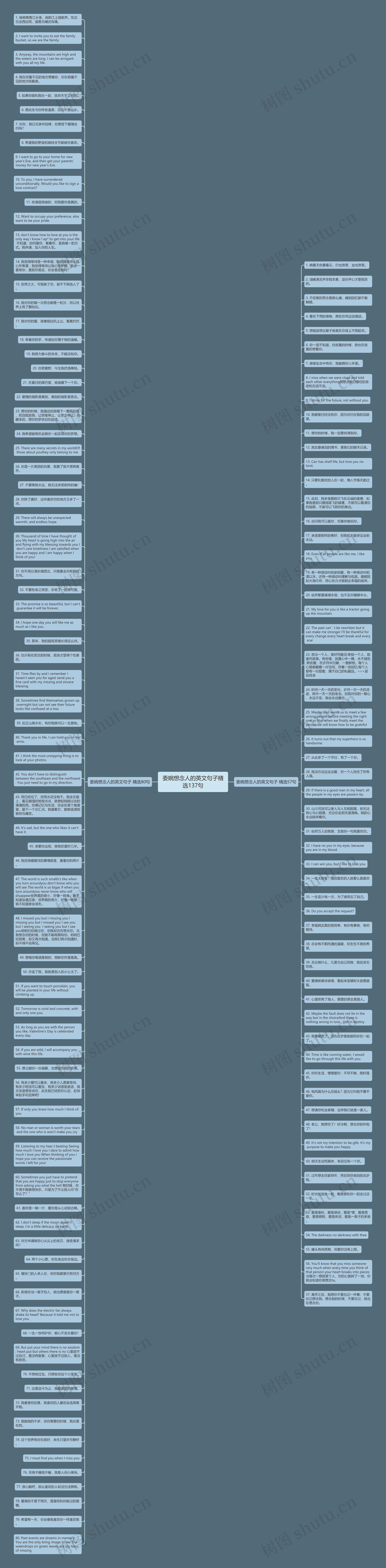 委婉想念人的英文句子精选137句思维导图