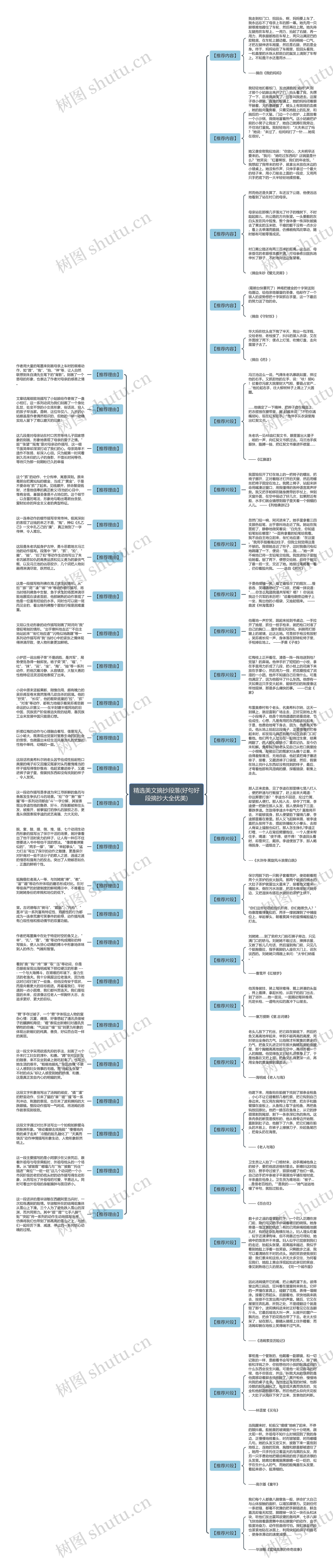 精选美文摘抄段落(好句好段摘抄大全优美)思维导图