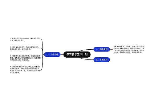 保育教学工作计划