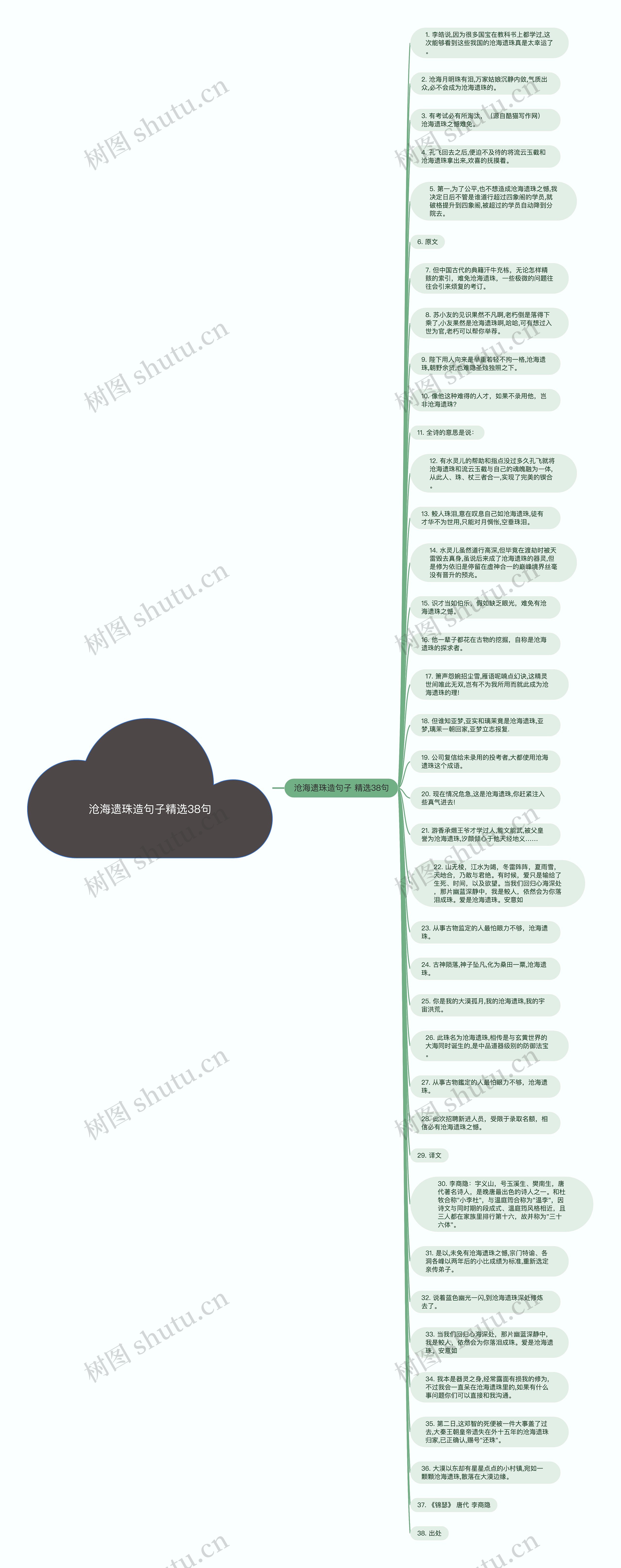 沧海遗珠造句子精选38句思维导图