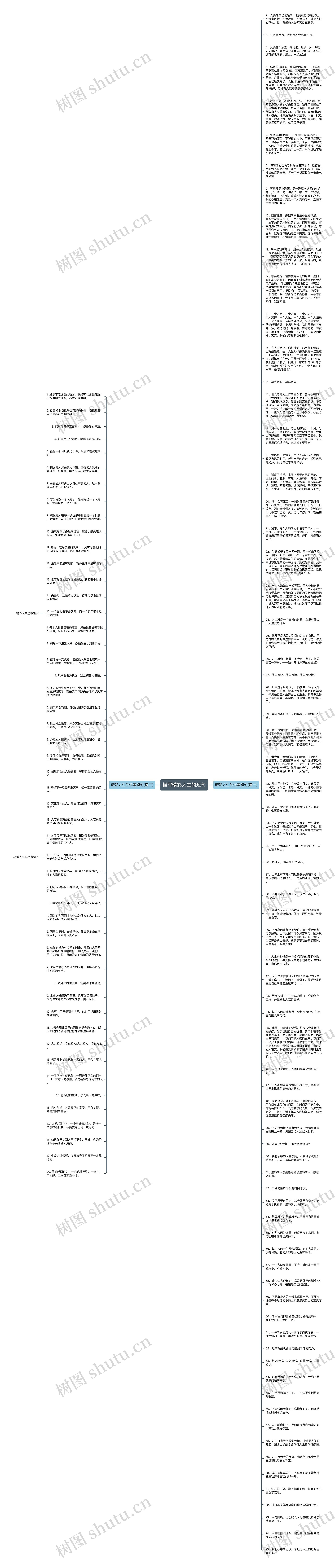 描写精彩人生的短句思维导图