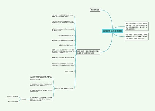 公司财务出纳工作计划