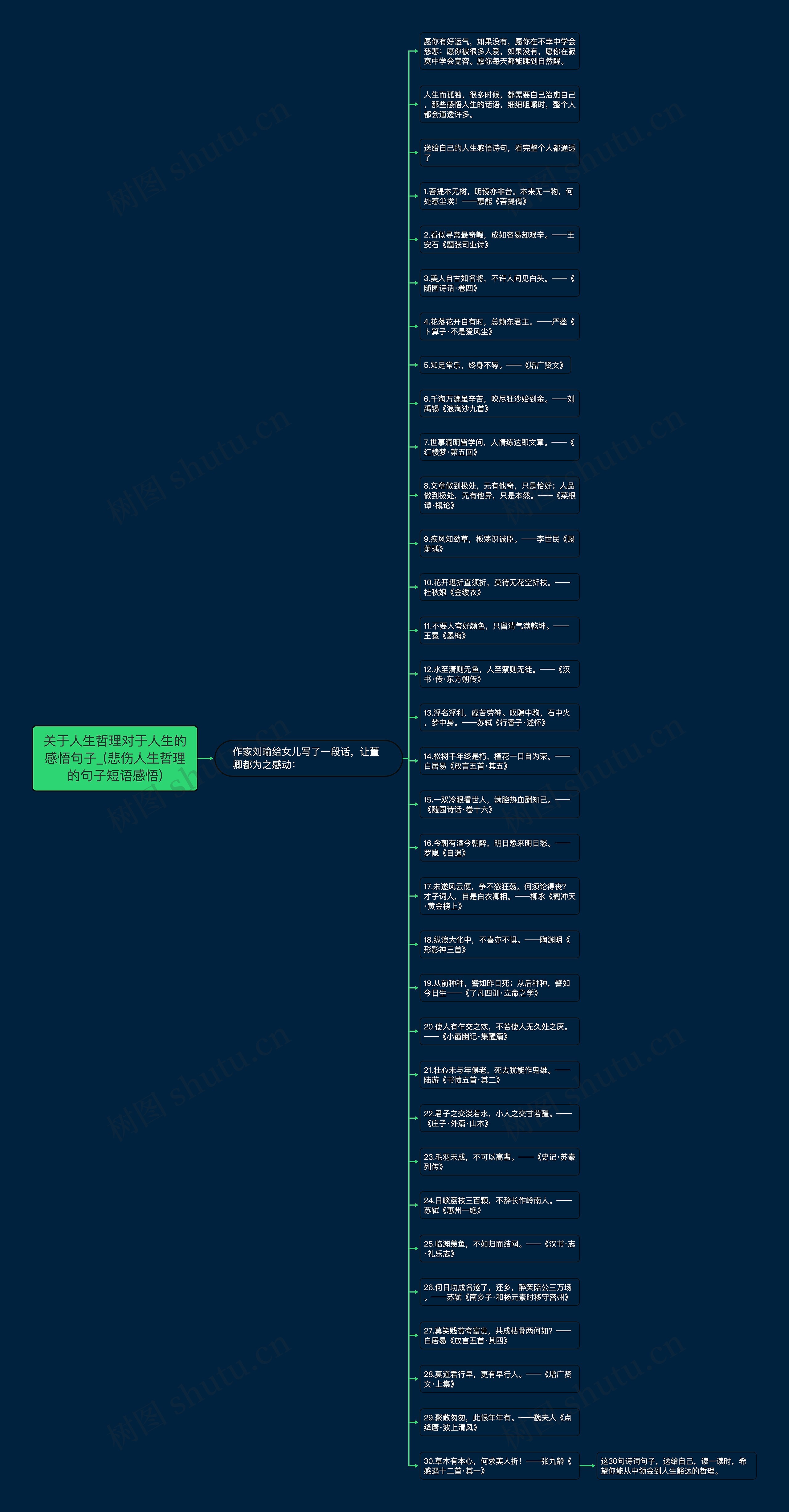 关于人生哲理对于人生的感悟句子_(悲伤人生哲理的句子短语感悟)思维导图