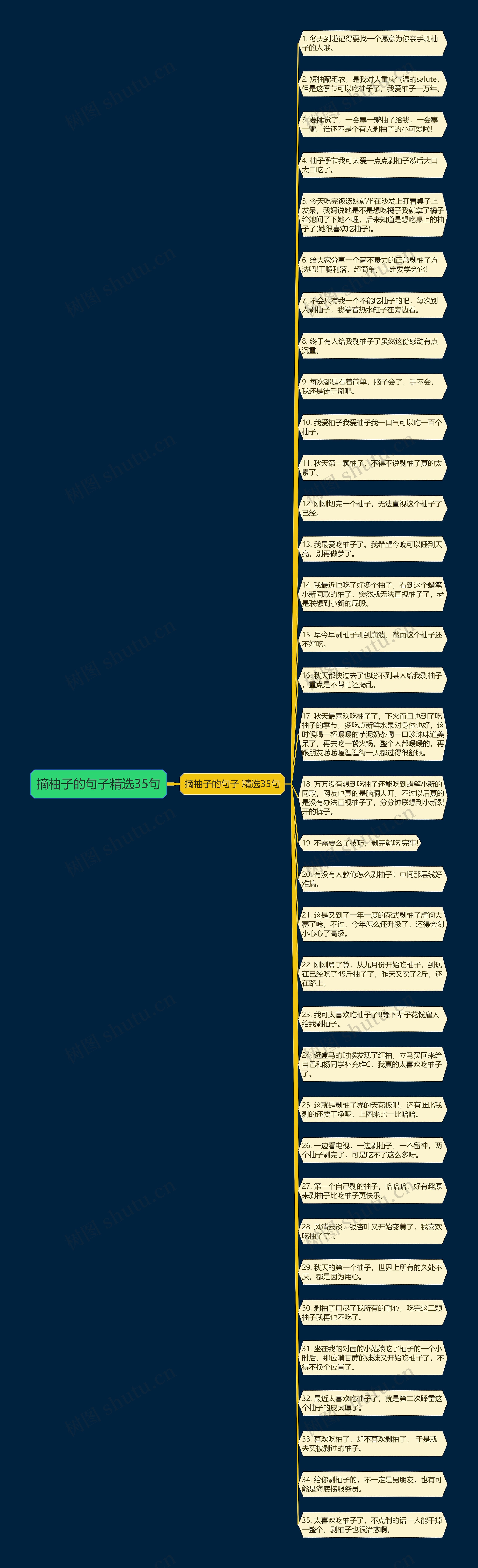 摘柚子的句子精选35句思维导图