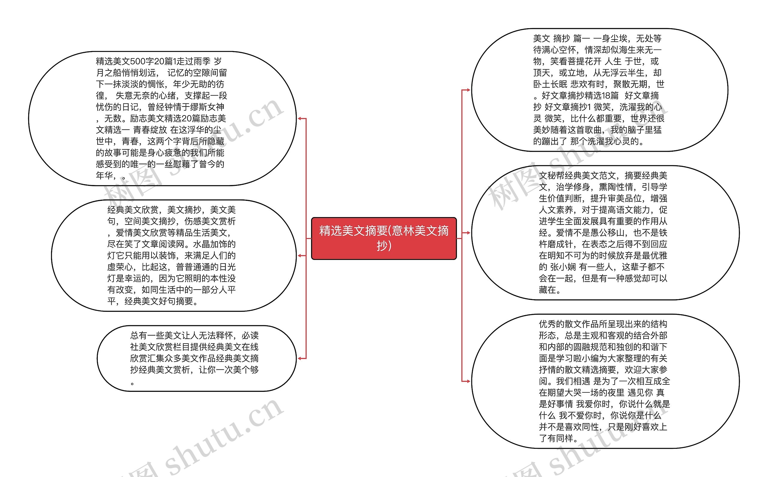 精选美文摘要(意林美文摘抄)思维导图