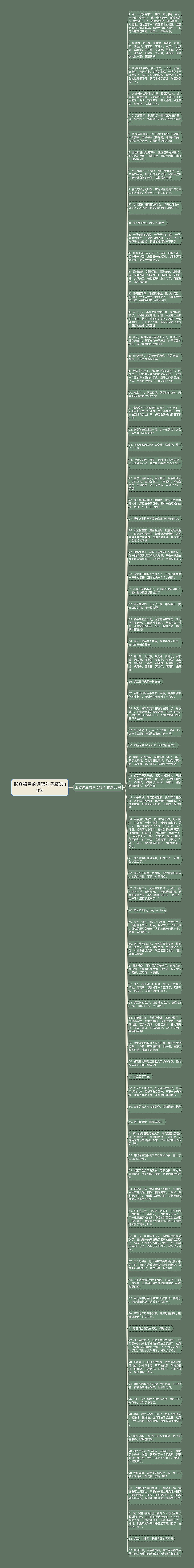 形容绿豆的词语句子精选83句