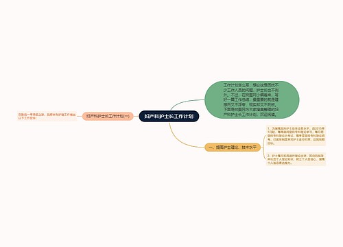 妇产科护士长工作计划