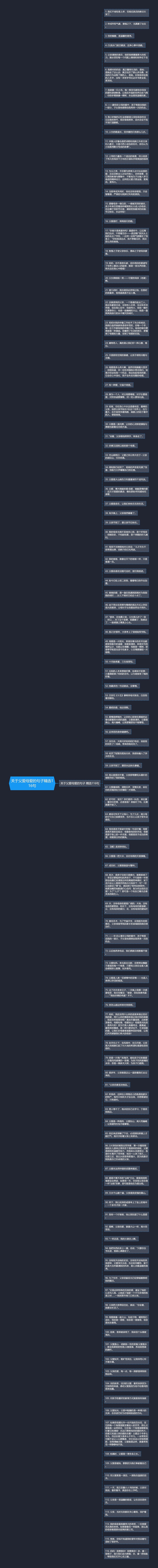 关于父爱母爱的句子精选116句
