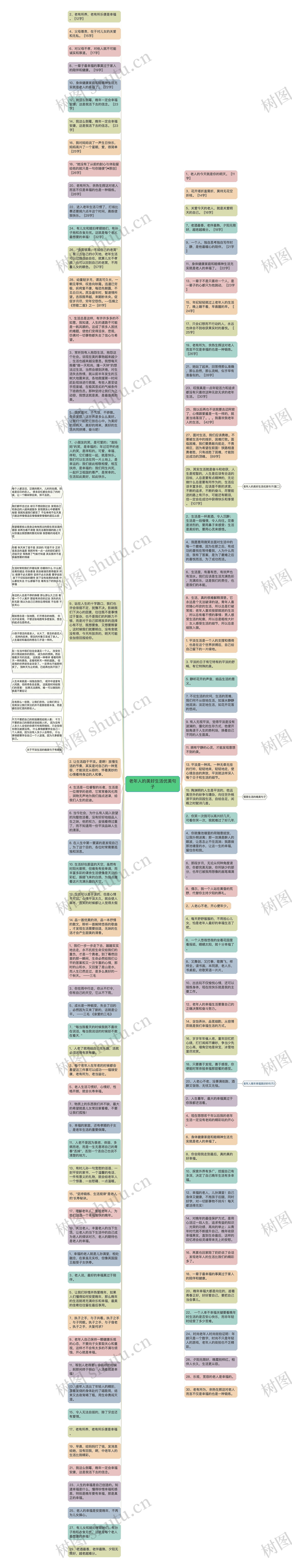 老年人的美好生活优美句子思维导图