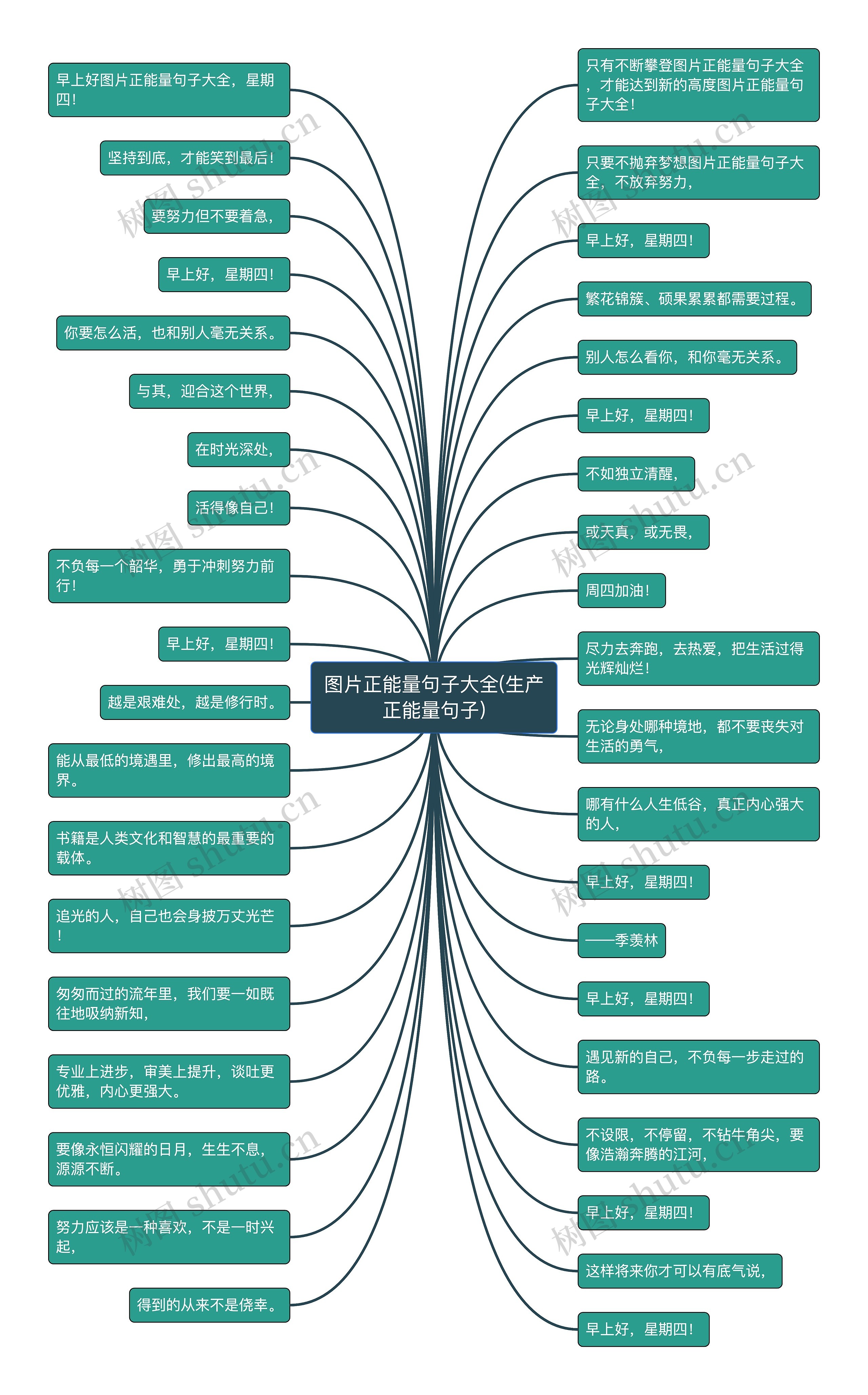 图片正能量句子大全(生产正能量句子)思维导图