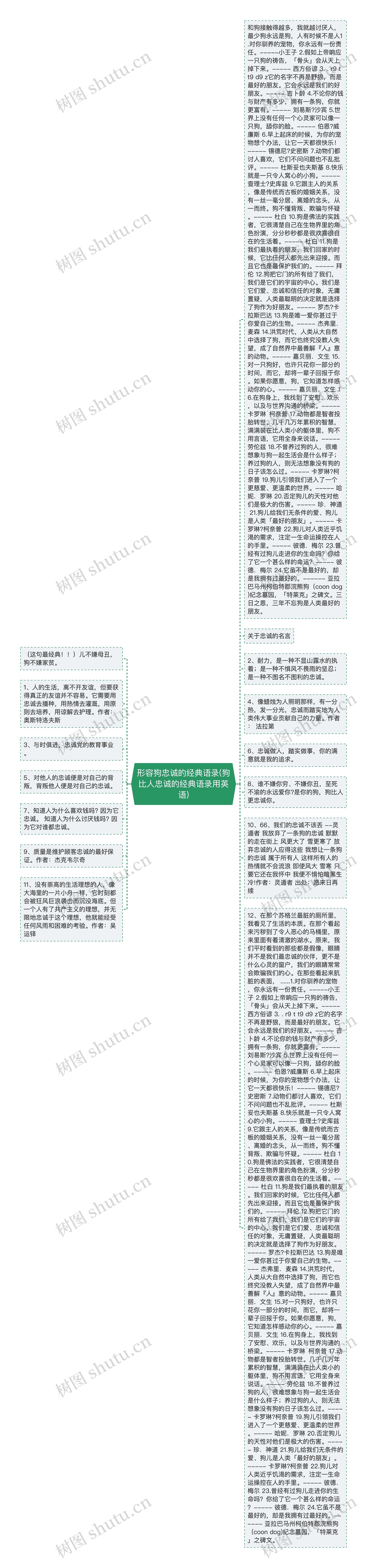 形容狗忠诚的经典语录(狗比人忠诚的经典语录用英语)思维导图