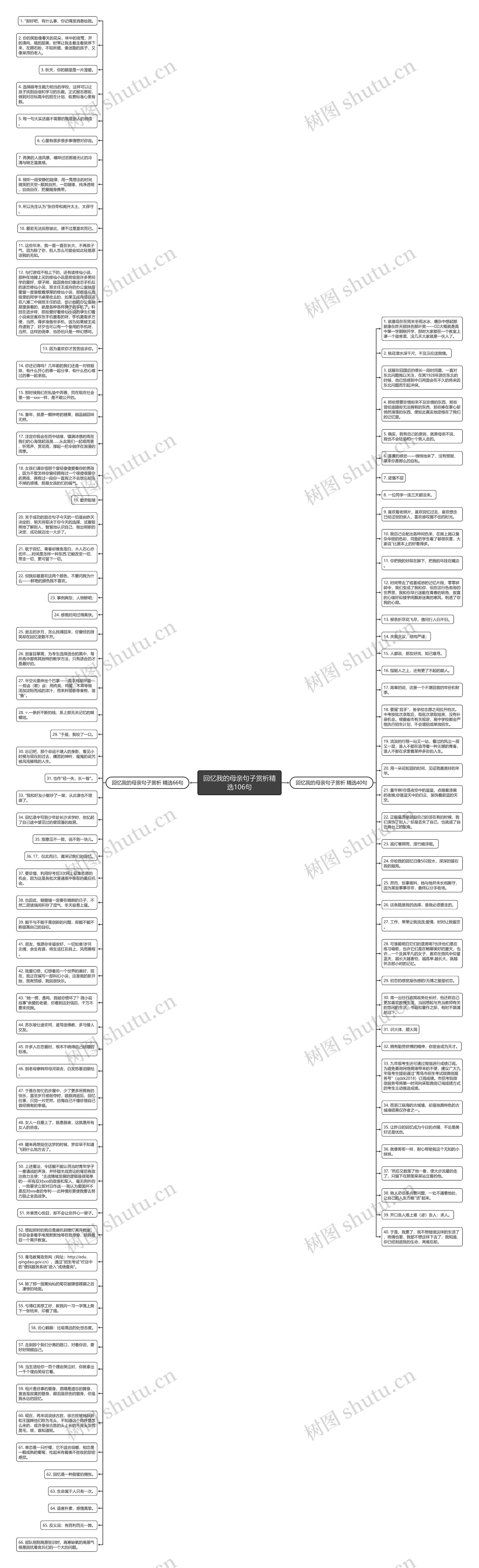回忆我的母亲句子赏析精选106句思维导图