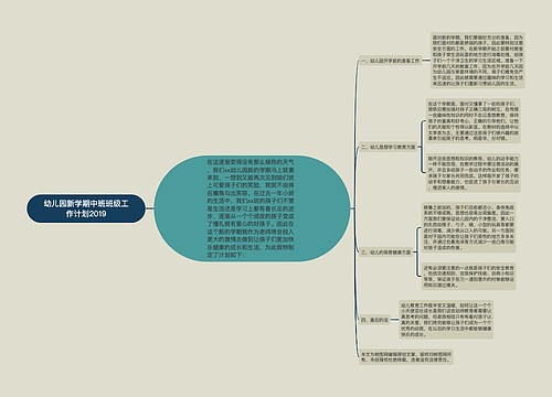 幼儿园新学期中班班级工作计划2019