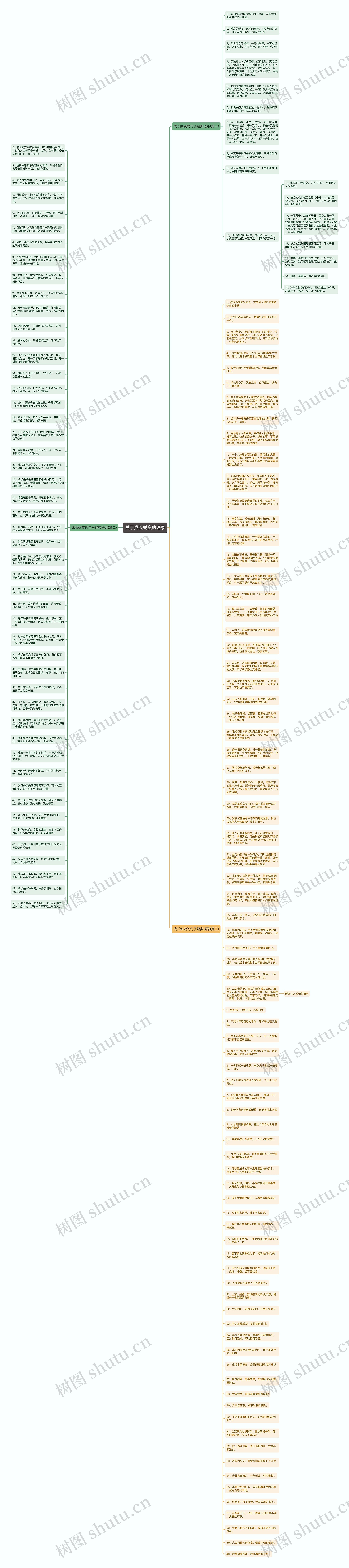 关于成长蜕变的语录思维导图