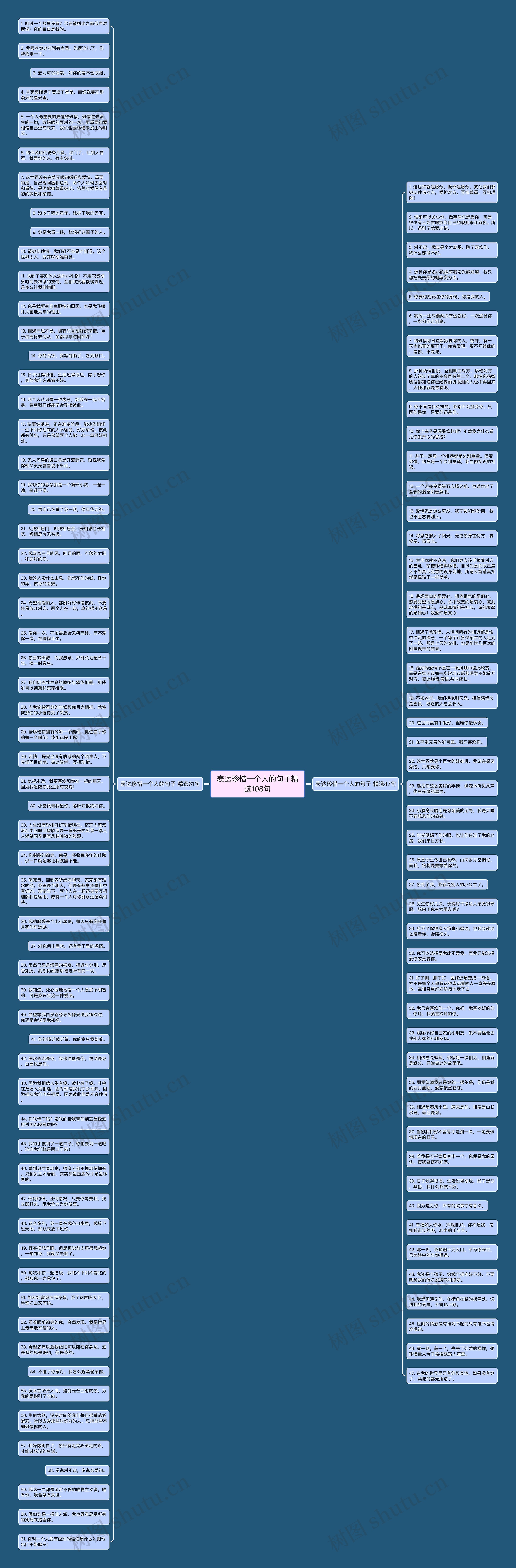 表达珍惜一个人的句子精选108句思维导图