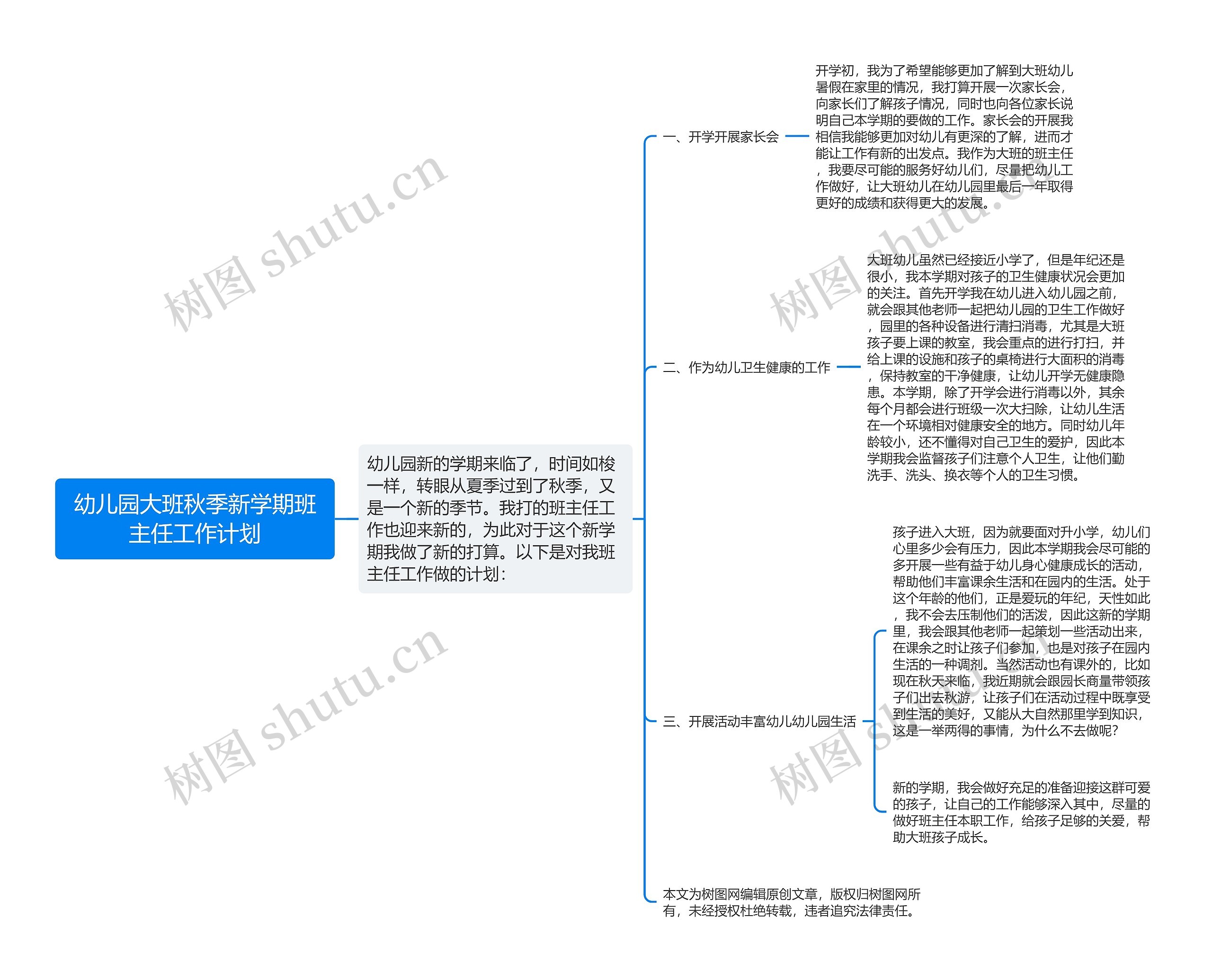 幼儿园大班秋季新学期班主任工作计划