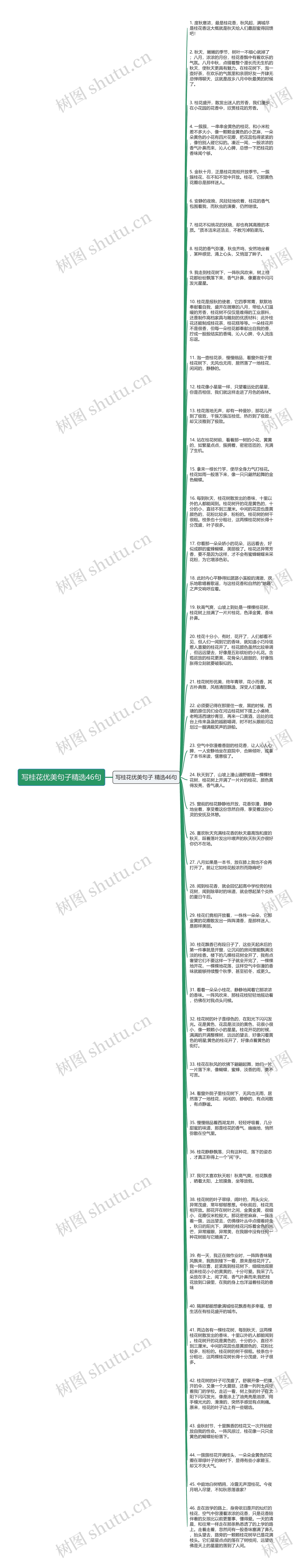 写桂花优美句子精选46句思维导图