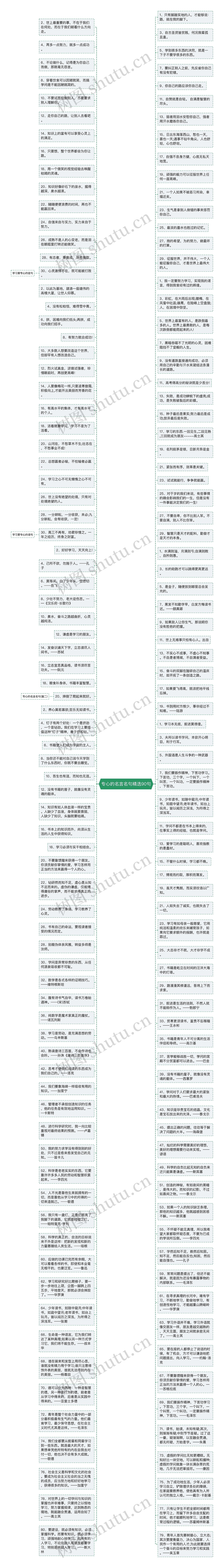 专心的名言名句精选90句思维导图