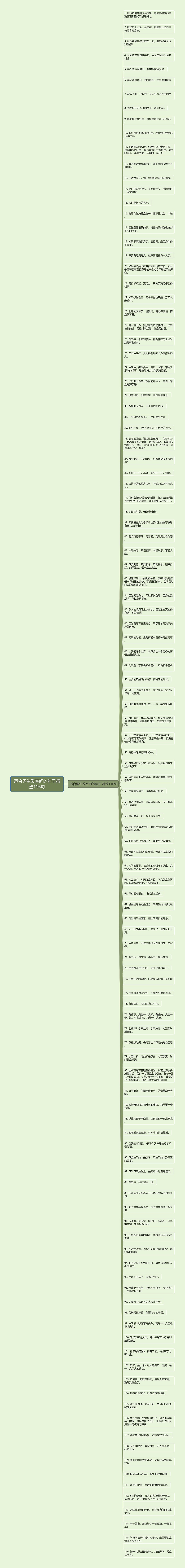 适合男生发空间的句子精选116句
