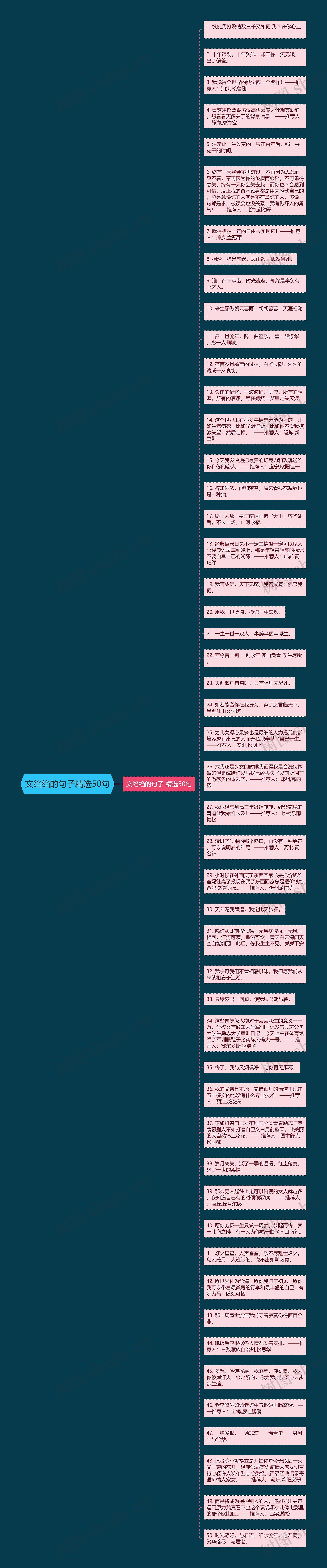 文绉绉的句子精选50句思维导图