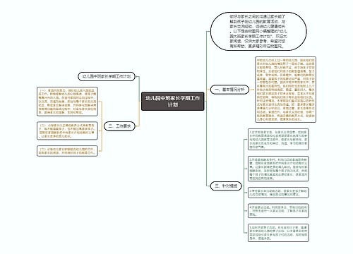 幼儿园中班家长学期工作计划