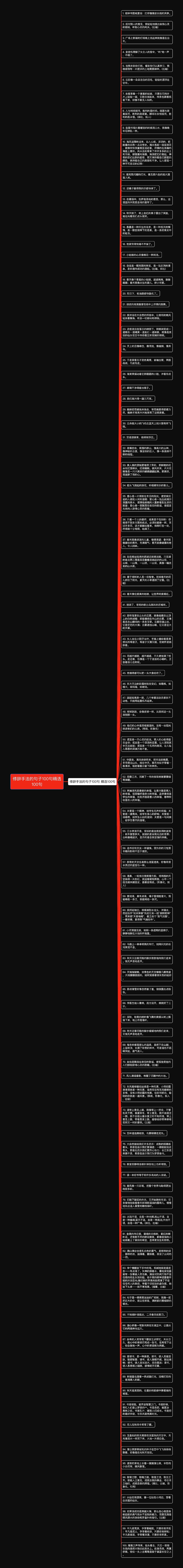 修辞手法的句子100句精选100句