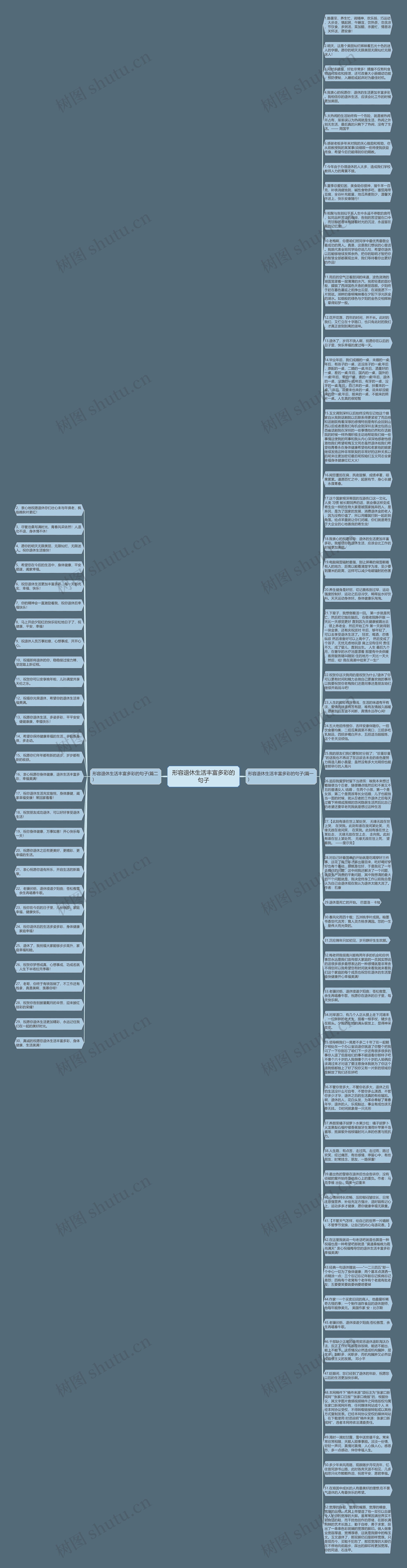 形容退休生活丰富多彩的句子思维导图