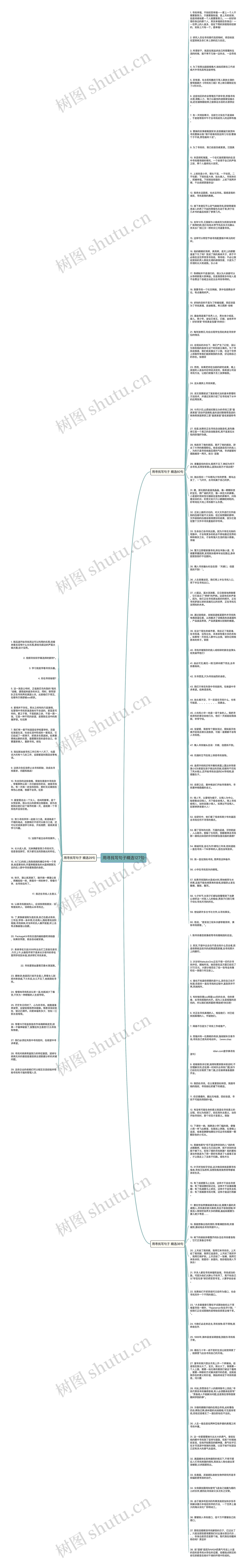 用寻找写句子精选127句思维导图