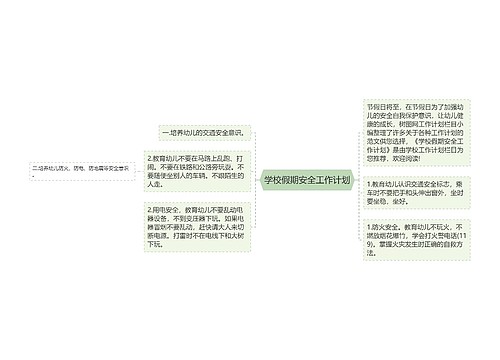 学校假期安全工作计划